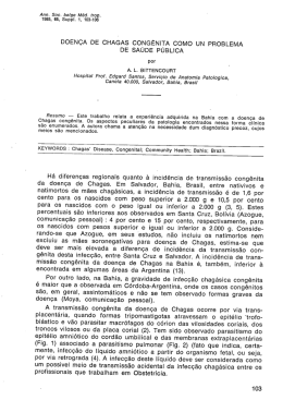 doença de chagas congênita como un problema de saúde pública