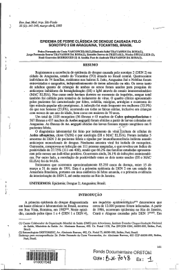 Epidemia de febre classica de dengue causada pelo