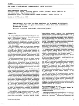 artigo s&iacute;ntese do anti-helm&iacute;ntico praziquantel, a