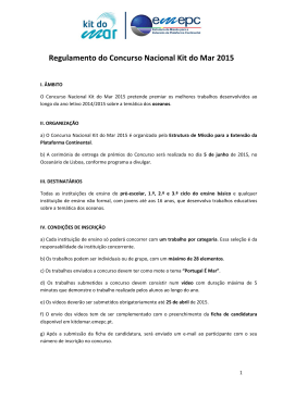 Regulamento do Concurso Nacional Kit do Mar 2015