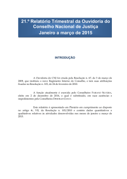 Proposta 21&ordm; Relat&oacute;rio trimestral - jan fev e mar 2015 final
