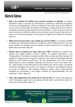 IMPRENSA | Resumo Diário | 11 MAR 2015