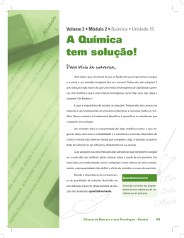 A Qu&iacute;mica tem solu&ccedil;&atilde;o!