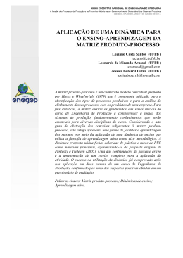 aplica&ccedil;&atilde;o de uma din&acirc;mica para o ensino-aprendizagem