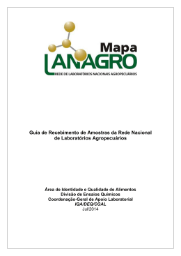 Guia de Recebimento de Amostras da Rede Nacional de