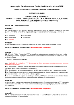 Parecer Prova 1