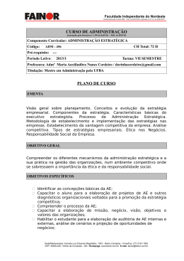 Admistra&ccedil;&atilde;o Estrat&eacute;gica