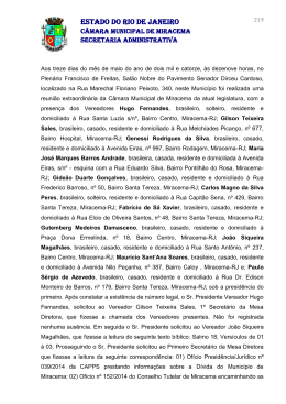 Ata da Reunião do dia 13 de maio de 2014