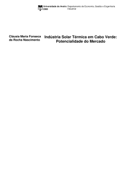 Ind&uacute;stria Solar T&eacute;rmica em Cabo Verde