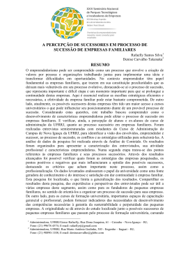 A PERCEP&Ccedil;&Atilde;O DE SUCESSORES EM PROCESSO DE