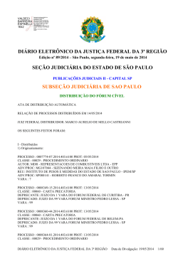 di&aacute;rio eletr&ocirc;nico da justi&ccedil;a federal da 3&ordf; regi&atilde;o se&ccedil;&atilde;o judici&aacute;ria