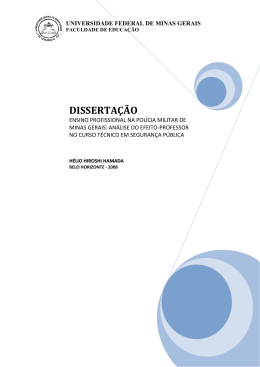 ensino profissional na pol&iacute;cia militar de minas gerais