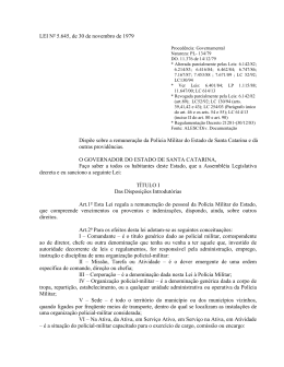 Lei nº 5.645 de 1979 - Polícia Militar de Santa Catarina