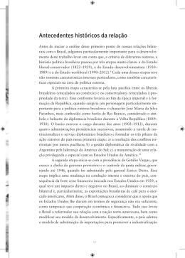 1- Antecedentes hist&oacute;ricos da rela&ccedil;&atilde;o