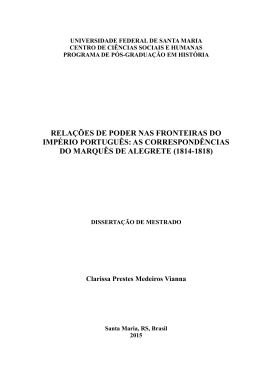 relações de poder nas fronteiras do império português