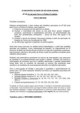 S&iacute;ntese GT 08 - Rede de Estudos Rurais