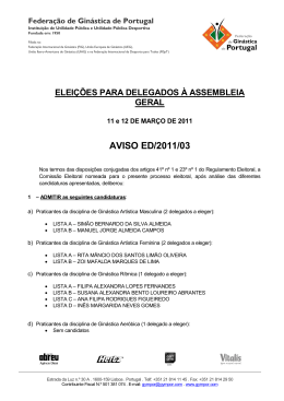 Fax profissional - Federa&ccedil;&atilde;o de Gin&aacute;stica de Portugal
