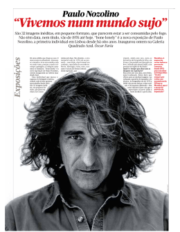 &ldquo;Vivemos num mundo sujo&rdquo;