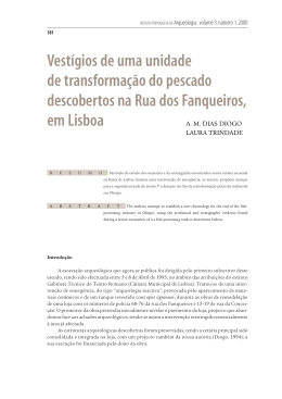Vestígios de uma unidade de transformação do pescado