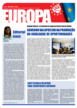 Editorial - Socialistas Portugueses no Parlamento Europeu