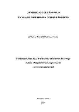 Vulnerabilidade &agrave;s IST/aids entre atiradores do servi&ccedil;o militar
