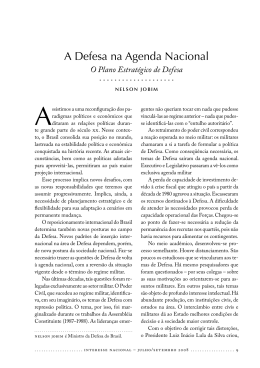 A Defesa na Agenda Nacional