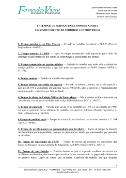 54 tempos de servi&ccedil;o para aposentadoria