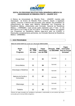 EDITAL RM 2015 &ndash; 09 especialidades