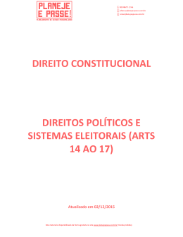 DIREITO CONSTITUCIONAL DIREITOS