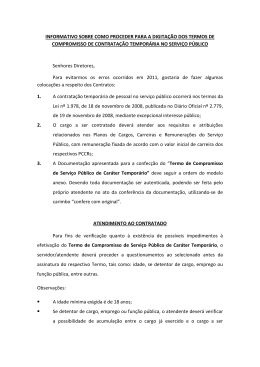 informativo sobre como proceder para a digita&ccedil;&atilde;o dos termos