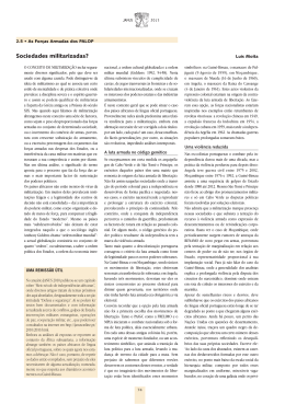 Sociedades militarizadas?