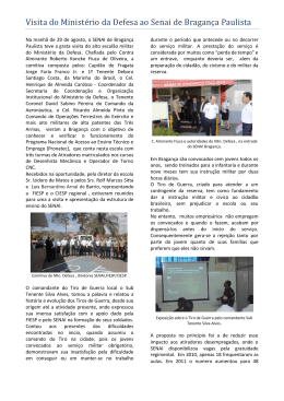 Visita do Minist&eacute;rio da Defesa ao Senai de Bragan&ccedil;a Paulista
