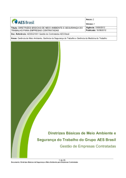 Diretrizes b&aacute;sicas de Meio Ambiente e
