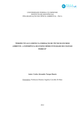 A forma&ccedil;&atilde;o t&eacute;cnica em meio ambiente no Brasil