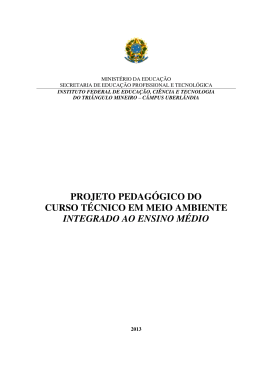 projeto pedagógico do curso técnico em meio ambiente