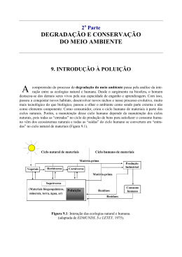 degrada&ccedil;&atilde;o e conserva&ccedil;&atilde;o do meio ambiente
