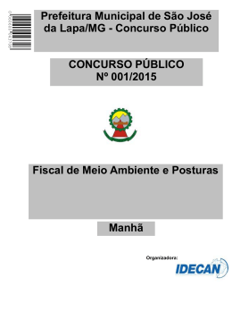 Fiscal de Meio Ambiente e Posturas