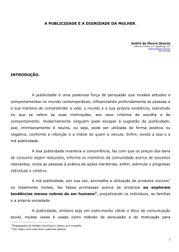 Publicidade e dignidade da mulher