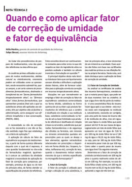 quando e como aplicar fator de corre&ccedil;&atilde;o de umidade