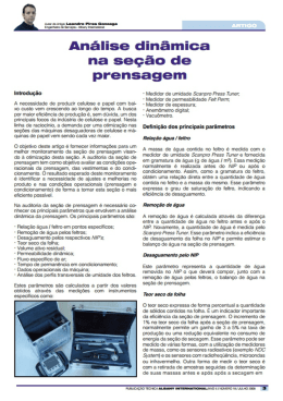 An&aacute;lise din&acirc;mica da se&ccedil;&atilde;o de prensagem