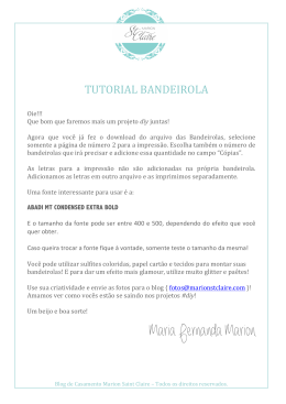 Tutorial Bandeirola - Blog de Casamento DIY da Maria Fernanda