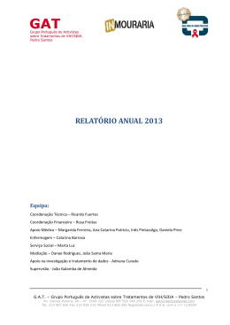 RELATÓRIO ANUAL 2013