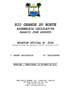 BO 3264 - Assembleia Legislativa do Rio Grande do Norte