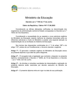 Estatuto Org&acirc;nico do Minist&eacute;rio da Educa&ccedil;&atilde;o