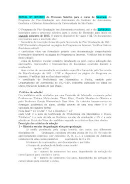 Mestrado - IAG - Universidade de São Paulo