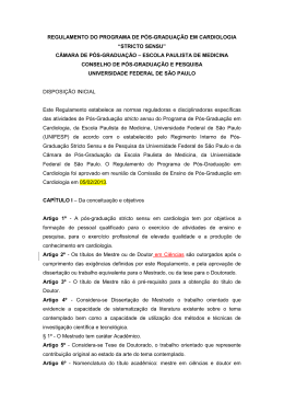 regulamento do programa de pós-graduação em cardiologia