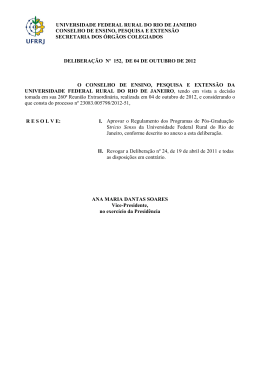 Regulamento dos cursos stricto sensu.