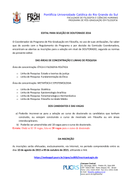 Doutorado em Filosofia