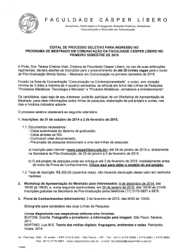 edital de processo seletivo 1º sem. 2015 mestrado em comunicação