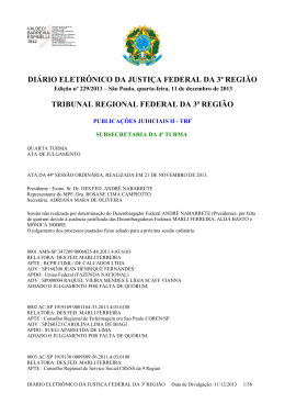di&aacute;rio eletr&ocirc;nico da justi&ccedil;a federal da 3&ordf; regi&atilde;o tribunal regional